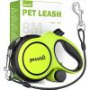 image:imagePecute16ft Retractable Dog Leash with Chew Proof Extender 18 Lightweight Dog Retractable Leash with Poop Bag Holder AntiSlip Grip Leashes for Puppy and Medium Dogs 11lbs66lbs GreenGreen with Chew Proof Cable