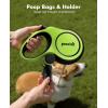 image:imagePecute16ft Retractable Dog Leash with Chew Proof Extender 18 Lightweight Dog Retractable Leash with Poop Bag Holder AntiSlip Grip Leashes for Puppy and Medium Dogs 11lbs66lbs GreenGreen with Chew Proof Cable