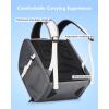 image:imagePecute Small Pet Carrier Breathable Small Animal Carrier with Transparent Bubble amp Steel Frame Safety Lock for Hamster Rabbit Bearded Dragon Guinea Pig Parrot Ideal for Hiking Vet Visits GrayGray