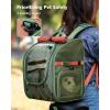 image:imagePecute Small Pet Carrier Breathable Small Animal Carrier with Transparent Bubble amp Steel Frame Safety Lock for Hamster Rabbit Bearded Dragon Guinea Pig Parrot Ideal for Hiking Vet Visits GrayGreen