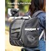 image:imagePecute Small Pet Carrier Breathable Small Animal Carrier with Transparent Bubble amp Steel Frame Safety Lock for Hamster Rabbit Bearded Dragon Guinea Pig Parrot Ideal for Hiking Vet Visits GrayGray