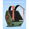 image:imagePecute Small Pet Carrier Breathable Small Animal Carrier with Transparent Bubble amp Steel Frame Safety Lock for Hamster Rabbit Bearded Dragon Guinea Pig Parrot Ideal for Hiking Vet Visits GrayGreen