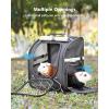 image:imagePecute Small Pet Carrier Breathable Small Animal Carrier with Transparent Bubble amp Steel Frame Safety Lock for Hamster Rabbit Bearded Dragon Guinea Pig Parrot Ideal for Hiking Vet Visits GrayGray