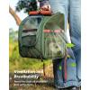 image:imagePecute Small Pet Carrier Breathable Small Animal Carrier with Transparent Bubble amp Steel Frame Safety Lock for Hamster Rabbit Bearded Dragon Guinea Pig Parrot Ideal for Hiking Vet Visits GrayGreen