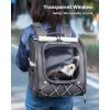 image:imagePecute Small Pet Carrier Breathable Small Animal Carrier with Transparent Bubble amp Steel Frame Safety Lock for Hamster Rabbit Bearded Dragon Guinea Pig Parrot Ideal for Hiking Vet Visits GrayGray