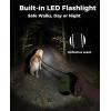 image:imagePecute Retractable Dog Leash with Flashlight 26ft Heavy Duty Retractable Pet Leash with Light OneButton Control AntiTwist Protection Reflective Leashes for Medium Large Pets Dogs Up to 110 lbsGreen with LED light