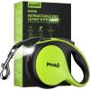 image:imagePecute Retractable Dog Leash with Flashlight 26ft Heavy Duty Retractable Pet Leash with Light OneButton Control AntiTwist Protection Reflective Leashes for Medium Large Pets Dogs Up to 110 lbsGreen with LED light