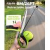 image:imagePecute Retractable Dog Leash with Flashlight 26ft Heavy Duty Retractable Pet Leash with Light OneButton Control AntiTwist Protection Reflective Leashes for Medium Large Pets Dogs Up to 110 lbsGreen with LED light