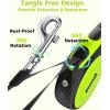 image:imagePecute Retractable Dog Leash with Flashlight 26ft Heavy Duty Retractable Pet Leash with Light OneButton Control AntiTwist Protection Reflective Leashes for Medium Large Pets Dogs Up to 110 lbsGreen with LED light