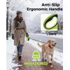 image:imagePecute Retractable Dog Leash with Flashlight 26ft Heavy Duty Retractable Pet Leash with Light OneButton Control AntiTwist Protection Reflective Leashes for Medium Large Pets Dogs Up to 110 lbsGreen with LED light