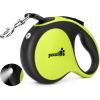 image:imagePecute Retractable Dog Leash with Flashlight 26ft Heavy Duty Retractable Pet Leash with Light OneButton Control AntiTwist Protection Reflective Leashes for Medium Large Pets Dogs Up to 110 lbsGreen with LED light