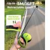 image:imagePecute Retractable Dog Leash with Flashlight 26ft Heavy Duty Retractable Pet Leash with Light OneButton Control AntiTwist Protection Reflective Leashes for Medium Large Pets Dogs Up to 110 lbsGreen with LED light