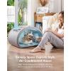 image:imagePecute Cat Cooling House with Cooling Mat for Small Dogs Indoor cat bed with insulation and 6 builtin ice packs Foldable Transparent Window Outdoor Cat House for Medium Pets Under 176lbs L GrayGray