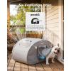image:imagePecute Cat Cooling House with Cooling Mat for Small Dogs Indoor cat bed with insulation and 6 builtin ice packs Foldable Transparent Window Outdoor Cat House for Medium Pets Under 176lbs L GrayGray