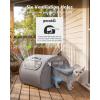 image:imagePecute Cat Cooling House with Cooling Mat for Small Dogs Indoor cat bed with insulation and 6 builtin ice packs Foldable Transparent Window Outdoor Cat House for Medium Pets Under 176lbs L GrayGray