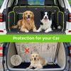 image:imageSUV Cargo Liner for Dogs Upgraded Scratchproof Leather 1417 Heightened Side Flaps 5315 x4055 Waterproof NonSlip Trunk Liner with Bumper Flap Universal Fit for SUVs Sedans Vans 3Row SUV