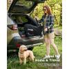 image:imagePecute Foldable Elevated Dog Bed with Sturdy Wire FramePortable Folding Pet Cot for Small DogBreathable Outdoor Dog Bed with NoSlip Feet amp Cooling MatChewProofTravelPatios OutdoorIndoorXLMwith Cooling Blanket