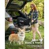 image:imagePecute Foldable Elevated Dog Bed with Sturdy Wire FramePortable Folding Pet Cot for Small DogBreathable Outdoor Dog Bed with NoSlip Feet amp Cooling MatChewProofTravelPatios OutdoorIndoorXLLwith Cooling Blanket