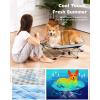 image:imagePecute Foldable Elevated Dog Bed with Sturdy Wire FramePortable Folding Pet Cot for Small DogBreathable Outdoor Dog Bed with NoSlip Feet amp Cooling MatChewProofTravelPatios OutdoorIndoorXLLwith Cooling Blanket