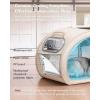 image:imagePecute Cat Cooling House with Cooling Mat for Small Dogs Indoor Cat bed with insulation and 6 builtin ice packs Foldable Transparent Window Outdoor Cat House for Small Pets Under 132lbs Cream MCream