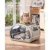 image:imagePecute Cat Cooling House with Cooling Mat for Small Dogs Indoor Cat bed with insulation and 6 builtin ice packs Foldable Transparent Window Outdoor Cat House for Small Pets Under 132lbs Cream MCream