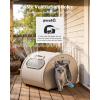 image:imagePecute Cat Cooling House with Cooling Mat for Small Dogs Indoor Cat bed with insulation and 6 builtin ice packs Foldable Transparent Window Outdoor Cat House for Small Pets Under 132lbs Cream MCream