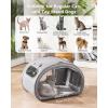 image:imagePecute Cat Cooling House with Cooling Mat for Small Dogs Indoor Cat bed with insulation and 6 builtin ice packs Foldable Transparent Window Outdoor Cat House for Small Pets Under 132lbs Cream MGrey