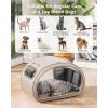 image:imagePecute Cat Cooling House with Cooling Mat for Small Dogs Indoor Cat bed with insulation and 6 builtin ice packs Foldable Transparent Window Outdoor Cat House for Small Pets Under 132lbs Cream MCream