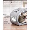 image:imagePecute Cat Cooling House with Cooling Mat for Small Dogs Indoor Cat bed with insulation and 6 builtin ice packs Foldable Transparent Window Outdoor Cat House for Small Pets Under 132lbs Cream MGrey