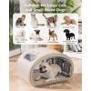 image:imagePecute Cat Cooling House with Cooling Mat for Small Dogs Indoor cat Bed with Insulation and 6 Builtin ice Packs Foldable Transparent Window Outdoor Cat House for Pets Under 176lbs Cream L