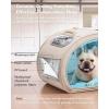 image:imagePecute Cat Cooling House with Cooling Mat for Small Dogs Indoor cat Bed with Insulation and 6 Builtin ice Packs Foldable Transparent Window Outdoor Cat House for Pets Under 176lbs Cream L