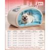 image:imagePecute Cat Cooling House with Cooling Mat for Small Dogs Indoor cat Bed with Insulation and 6 Builtin ice Packs Foldable Transparent Window Outdoor Cat House for Pets Under 176lbs Cream L
