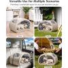 image:imagePecute Cat Cooling House with Cooling Mat for Small Dogs Indoor cat Bed with Insulation and 6 Builtin ice Packs Foldable Transparent Window Outdoor Cat House for Pets Under 176lbs Cream L