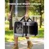 image:imagePecute Cat Carrier Dog Carrier XL up to 18lbs Pet Travel Handbag with Foldable Bowl Breathable Mesh Fabric Suitable for LongShort Trips Camping Outdoor Travel