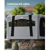 image:imagePecute Pet Carrier for Cat up to 15lbs Stable 5mm Steel Frame SoftSided Dog Carrier Anxiety Relief Hidden Privacy Partition Safe Pet Carrier for Car Travel Washable Foldable Dark Green XLGray Regular