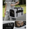image:imagePecute Pet Carrier for Cat up to 15lbs Stable 5mm Steel Frame SoftSided Dog Carrier Anxiety Relief Hidden Privacy Partition Safe Pet Carrier for Car Travel Washable Foldable Dark Green XLGray Regular