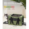 image:imagePecute Pet Carrier for Cat up to 15lbs Stable 5mm Steel Frame SoftSided Dog Carrier Anxiety Relief Hidden Privacy Partition Safe Pet Carrier for Car Travel Washable Foldable Dark Green XLGreen Regular