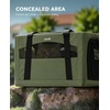 image:imagePecute Pet Carrier for Cat up to 15lbs Stable 5mm Steel Frame SoftSided Dog Carrier Anxiety Relief Hidden Privacy Partition Safe Pet Carrier for Car Travel Washable Foldable Dark Green XLGreen XL