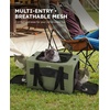 image:imagePecute Pet Carrier for Cat up to 15lbs Stable 5mm Steel Frame SoftSided Dog Carrier Anxiety Relief Hidden Privacy Partition Safe Pet Carrier for Car Travel Washable Foldable Dark Green XLGreen Regular