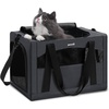 image:imagePecute Pet Carrier for Cat up to 15lbs Stable 5mm Steel Frame SoftSided Dog Carrier Anxiety Relief Hidden Privacy Partition Safe Pet Carrier for Car Travel Washable Foldable Dark Green XLDark Gray Regular