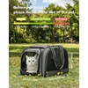 image:imagePecute Cat Carrier for Dog Pet Carrier with Bubble Window Stable Large Space Pet CarrierBreathable SoftSided Dog Carrier with Locking Zippers Sunshade Pet Travel Bag for Small Dog Cat TravelGray MGray