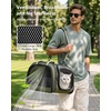 image:imagePecute Cat Carrier for Dog Pet Carrier with Bubble Window Stable Large Space Pet CarrierBreathable SoftSided Dog Carrier with Locking Zippers Sunshade Pet Travel Bag for Small Dog Cat TravelGray MDark Green