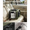 image:imagePecute Cat Carrier for Dog Pet Carrier with Bubble Window Stable Large Space Pet CarrierBreathable SoftSided Dog Carrier with Locking Zippers Sunshade Pet Travel Bag for Small Dog Cat TravelGray MDark Green