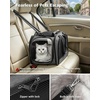 image:imagePecute Cat Carrier for Dog Pet Carrier with Bubble Window Stable Large Space Pet CarrierBreathable SoftSided Dog Carrier with Locking Zippers Sunshade Pet Travel Bag for Small Dog Cat TravelGray MGray