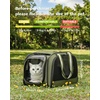 image:imagePecute Cat Carrier for Dog Pet Carrier with Bubble Window Stable Large Space Pet CarrierBreathable SoftSided Dog Carrier with Locking Zippers Sunshade Pet Travel Bag for Small Dog Cat TravelGray MDark Green