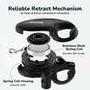 image:imagePecute 32ft Retractable Dog Leash with Reflective Strips 360 TangleFree OneButton Control amp Sturdiness Nylon Material Long Leash Retractable with Poop Bag Holder for Small Medium DogBlack