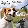 image:imagePecute 32ft Retractable Dog Leash with Reflective Strips 360 TangleFree OneButton Control amp Sturdiness Nylon Material Long Leash Retractable with Poop Bag Holder for Small Medium DogBlack