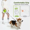 image:imagePecute 32ft Retractable Dog Leash with Reflective Strips 360 TangleFree OneButton Control amp Sturdiness Nylon Material Long Leash Retractable with Poop Bag Holder for Small Medium DogGreen