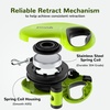 image:imagePecute 32ft Retractable Dog Leash with Reflective Strips 360 TangleFree OneButton Control amp Sturdiness Nylon Material Long Leash Retractable with Poop Bag Holder for Small Medium DogGreen