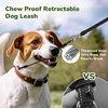 image:imagePecute 32ft Retractable Dog Leash with Reflective Strips 360 TangleFree OneButton Control amp Sturdiness Nylon Material Long Leash Retractable with Poop Bag Holder for Small Medium DogGreen